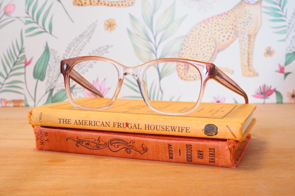 VTG 70s Foremost Optical Eyeglasses Hong Kong G-man Two toned Retro Preppy NOS